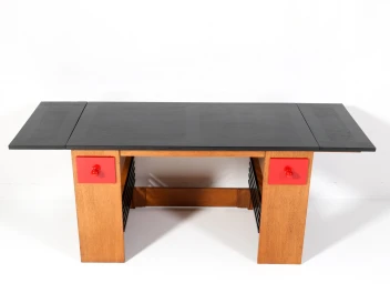 Art Deco Modernist Desk or Writing Table by Hendrik Wouda for Pander, 1920s